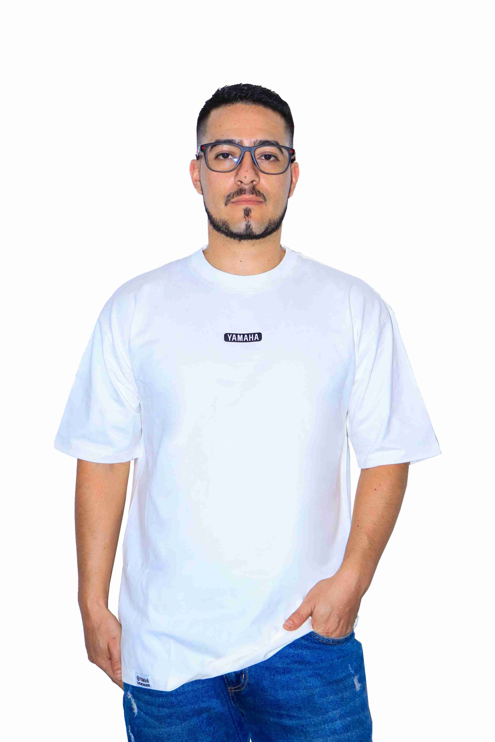 CAMISETA YAMAHA BLANCA MAS