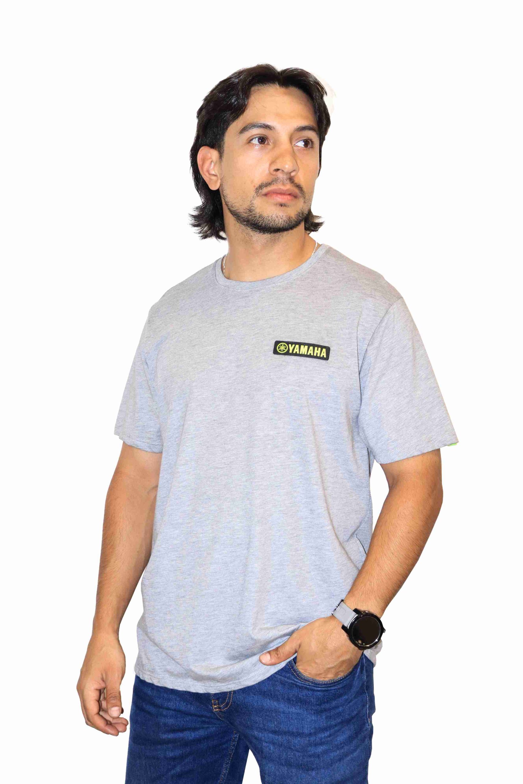 CAMISETA YAMAHA GRIS CLARA MAS