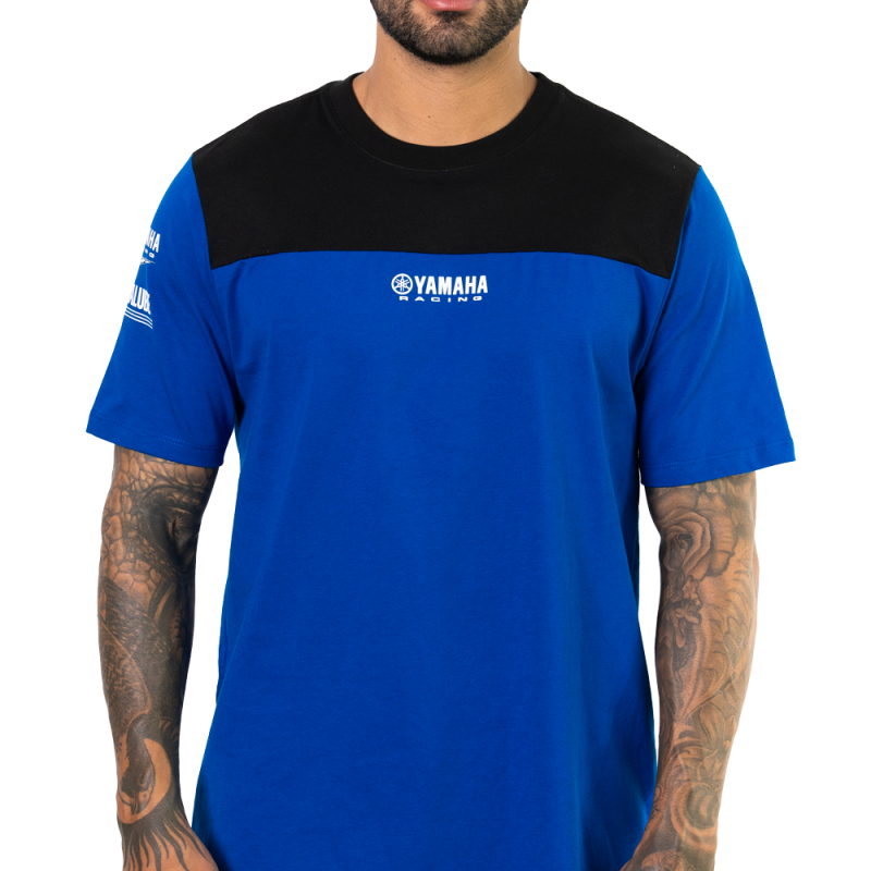 CAMISETA YAMAHA RACING AZUL CON NEGRO MAS