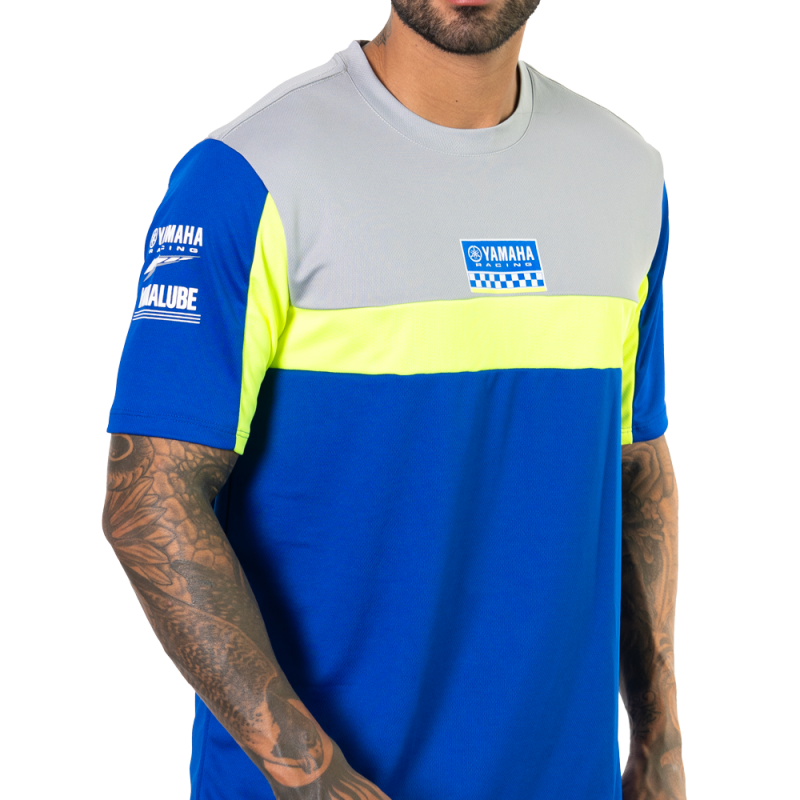 CAMISETA YAMAHA RACING AZUL CON GRIS MAS